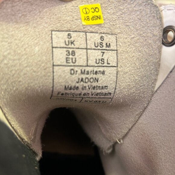 Dr. Martens Jadon Side Zip Patent Leather White Platform Combat Boots Womens 7 - Picture 3 of 12